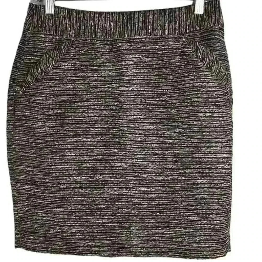 LOFT Women's Size 4 Multicolor Textured Pencil Skirt Casual‎ Short